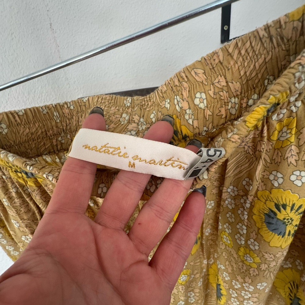 Natalie Martin Yellow Floral Wide Leg Pants - Picture 3 of 6